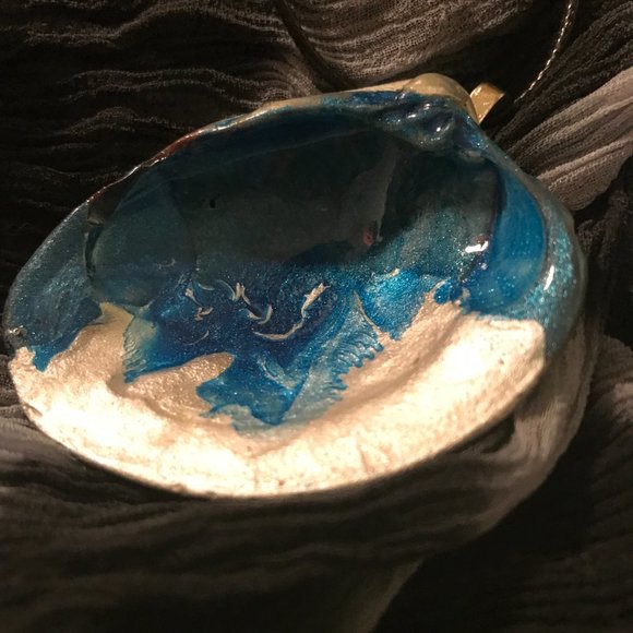 Seashell Boho rare Unique Vintage Rare One of a Kind Handmade Necklace - Picture 9 of 16